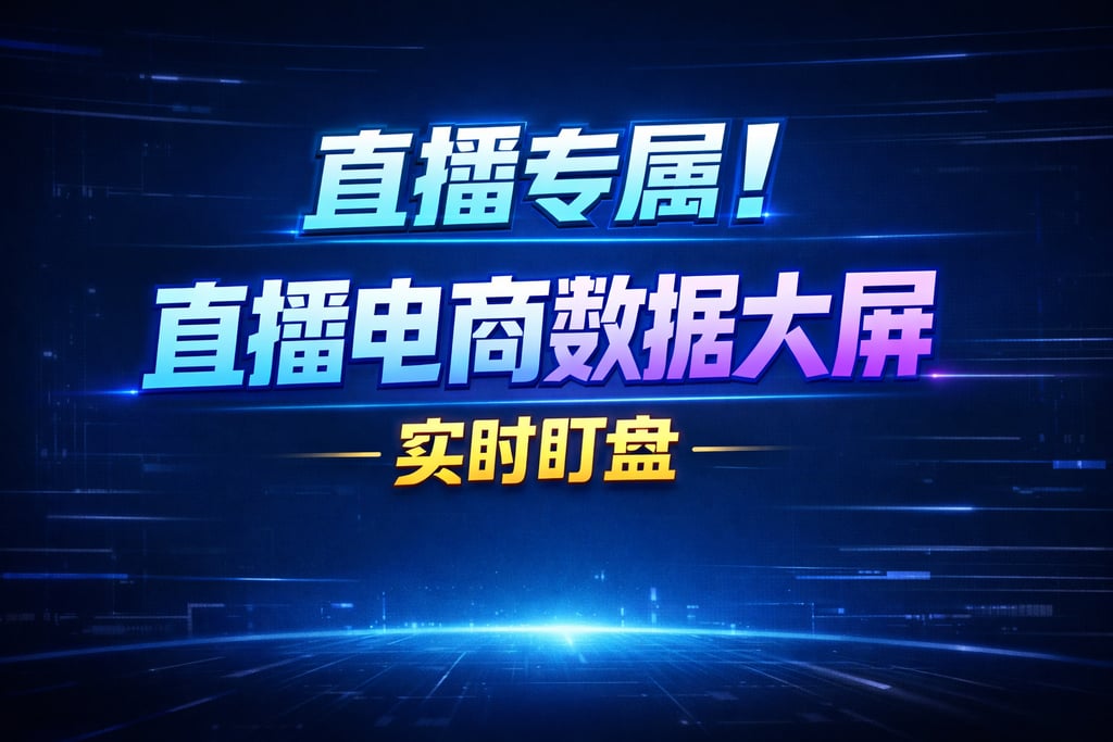 直播专属！直播电商数据大屏，实时盯盘