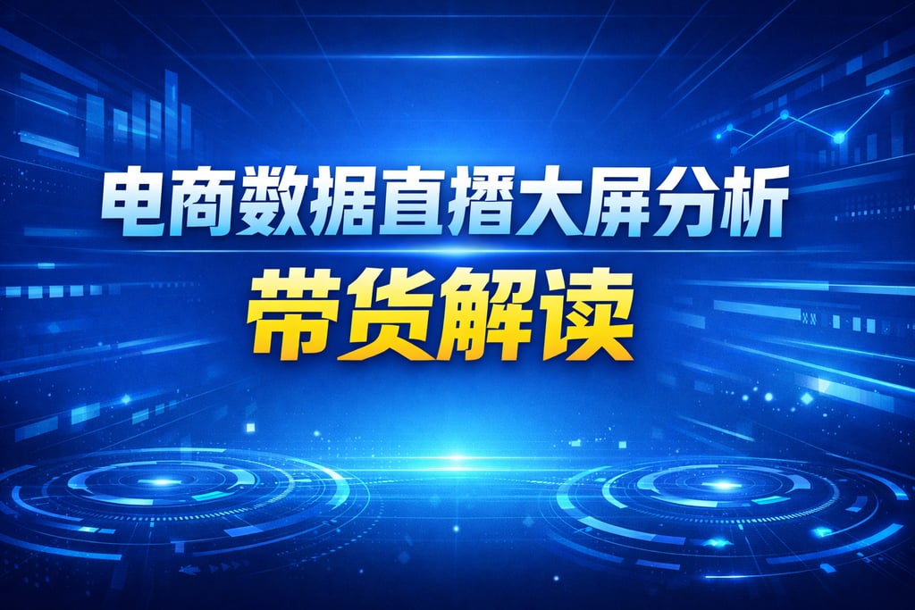 直播分析！电商数据直播大屏分析，带货解读