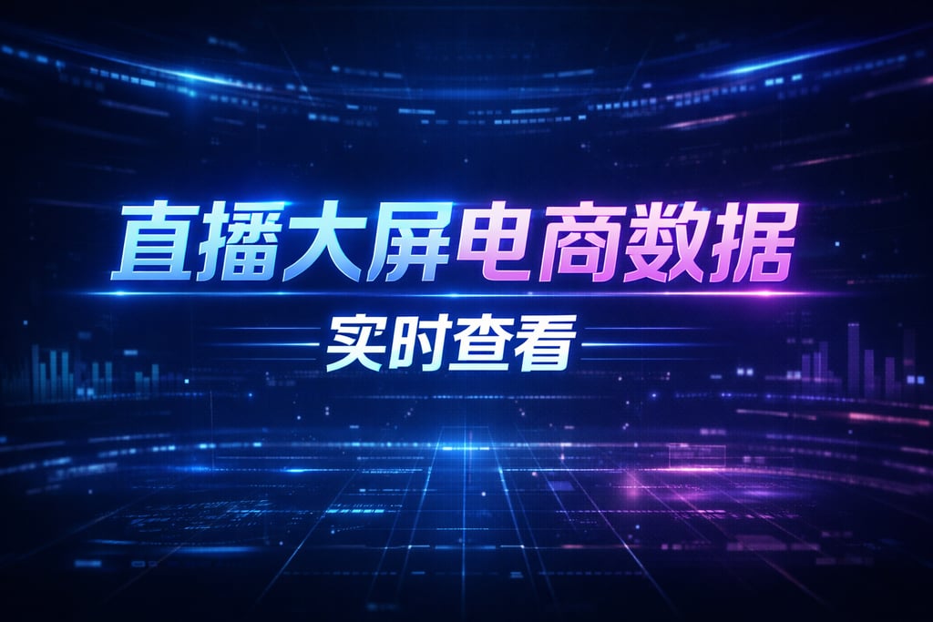 直播数据！直播大屏电商数据，实时查看