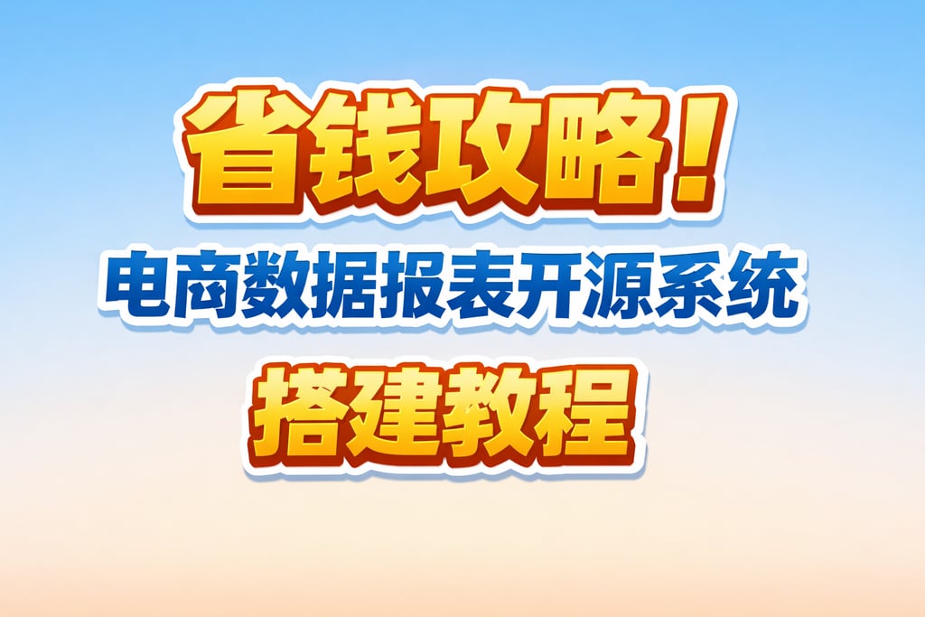 省钱攻略！电商数据报表开源系统，搭建教程