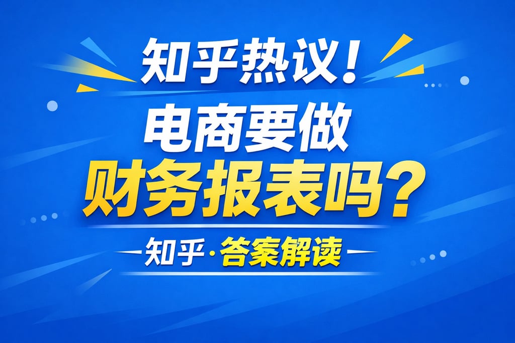 知乎热议！电商要做财务报表吗知乎，答案解读