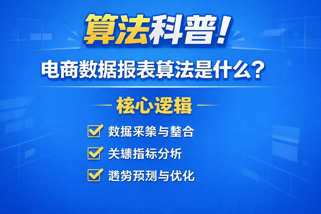 算法科普！电商数据报表算法是什么，核心逻辑