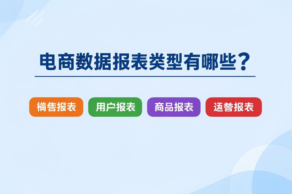 类型梳理！电商数据报表类型有哪些，核心分类