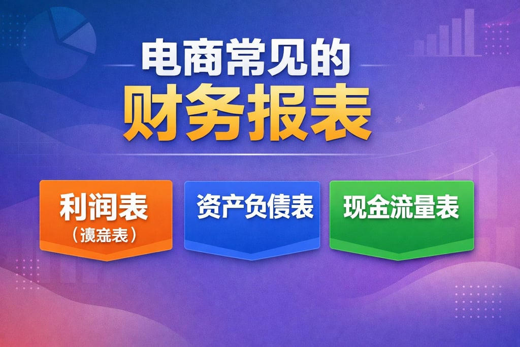 类型清单！电商有哪几种财务报表，核心 3 类