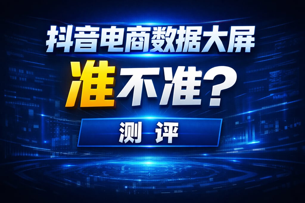 精准度！抖音电商数据大屏准不准，评测