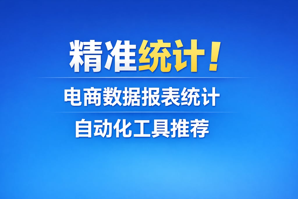精准统计！电商数据报表统计，自动化工具推荐
