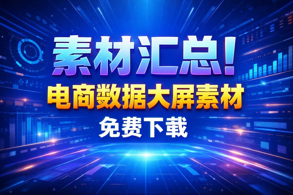 素材汇总！电商数据大屏素材，免费下载