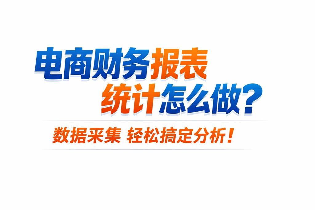 统计制作！电商财务报表统计怎么做，数据采集