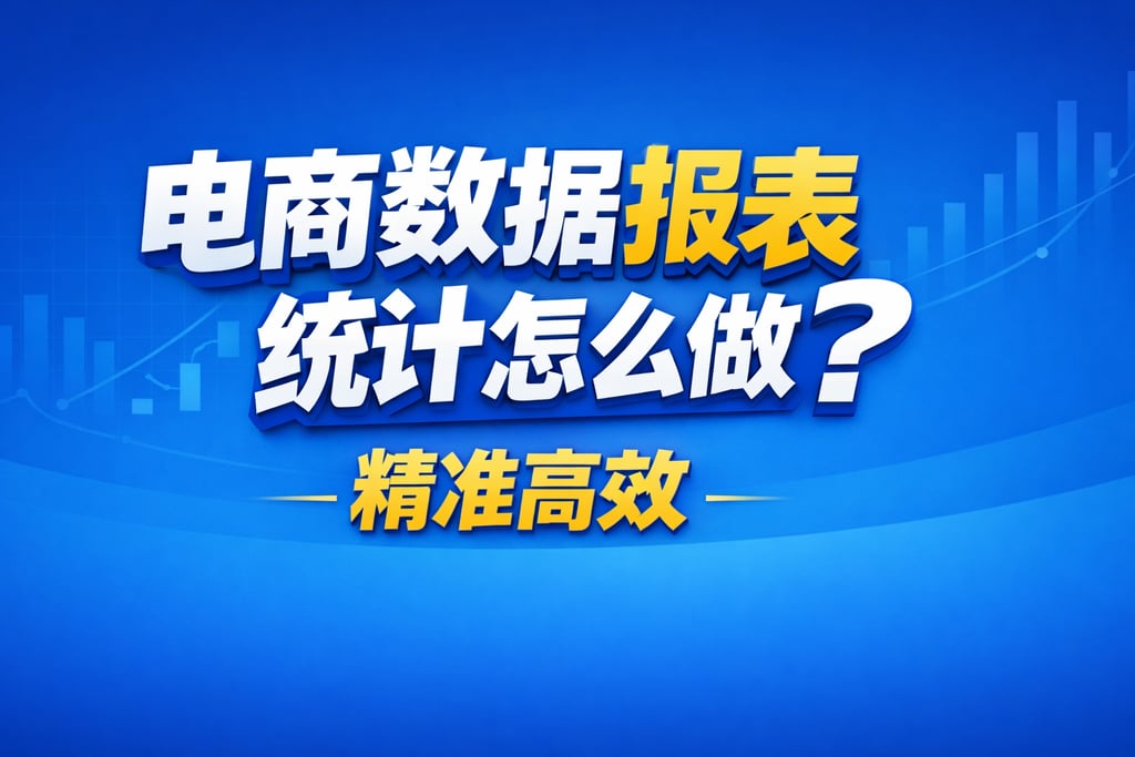 统计技巧！电商数据报表统计怎么做，精准高效