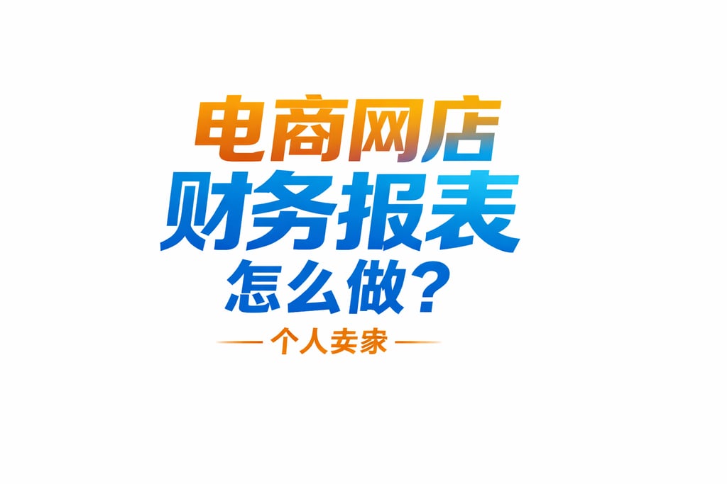 网店制作！电商网店财务报表怎么做，个人卖家