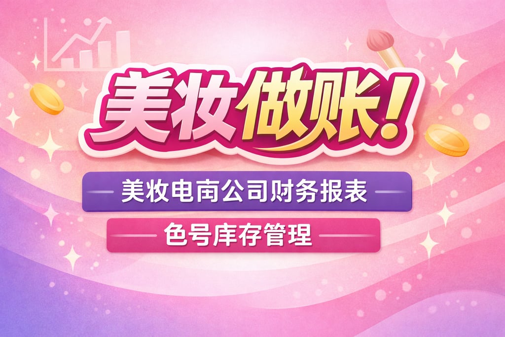美妆做账！美妆电商公司的财务报表，色号库存