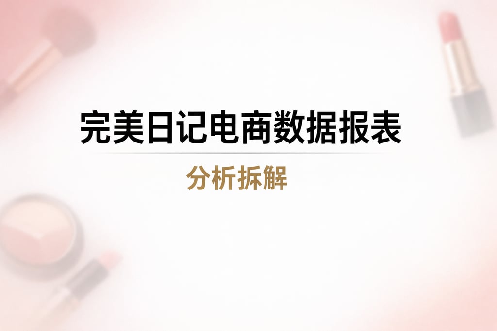 美妆案例！完美日记电商数据报表，分析拆解