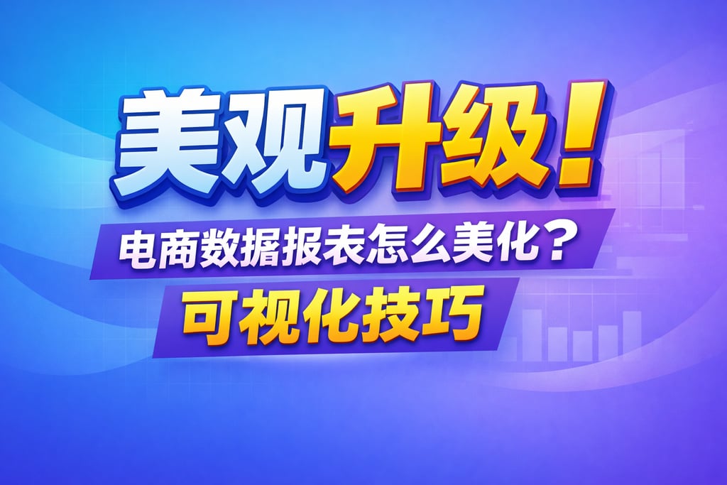 美观升级！电商数据报表怎么美化，可视化技巧