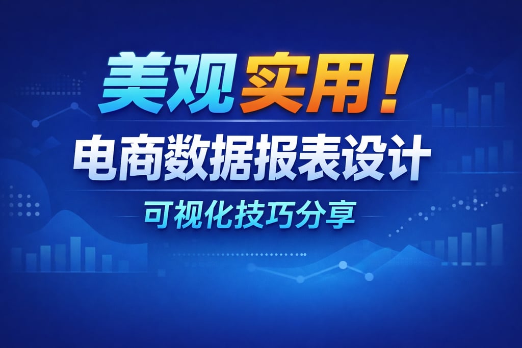 美观实用！电商数据报表设计，可视化技巧分享