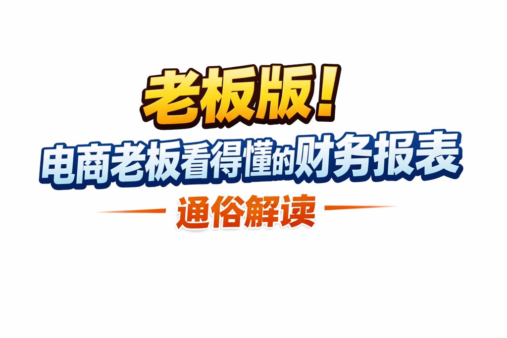 老板版！电商老板看得懂的财务报表，通俗解读