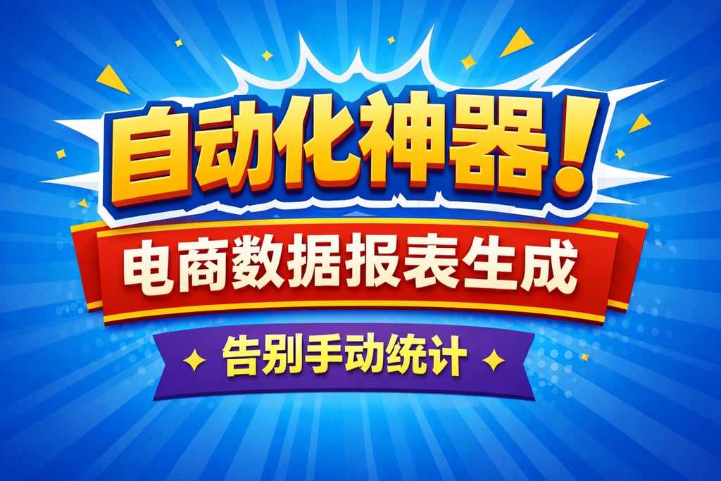 自动化神器！电商数据报表生成，告别手动统计
