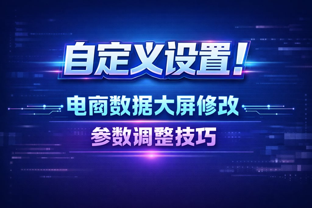 自定义设置！电商数据大屏修改，参数调整技巧