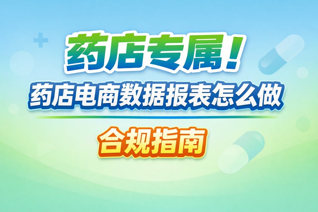 药店专属！药店电商数据报表怎么做，合规指南