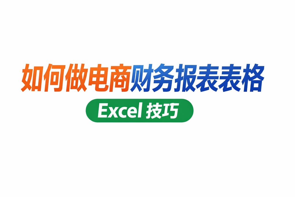 表格制作！如何做电商财务报表表格，Excel 技巧
