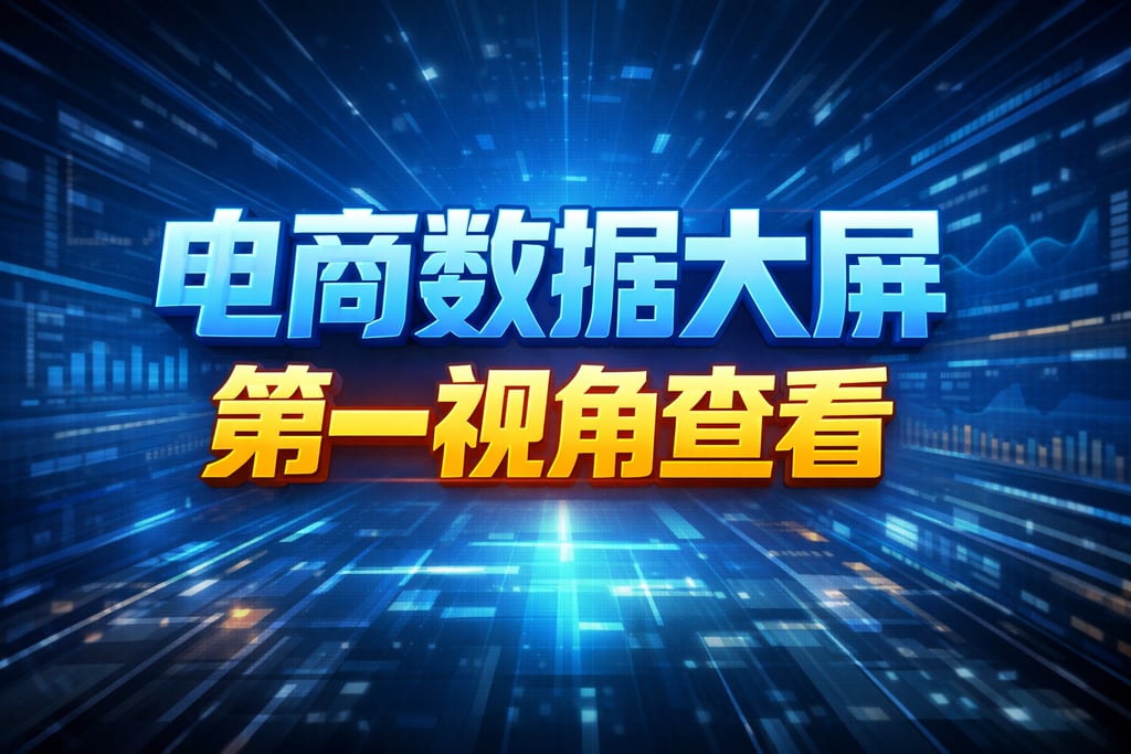 视角技巧！电商数据大屏第一视角，查看