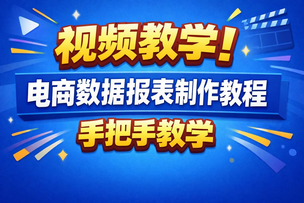 视频教学！电商数据报表制作教程，手把手教学