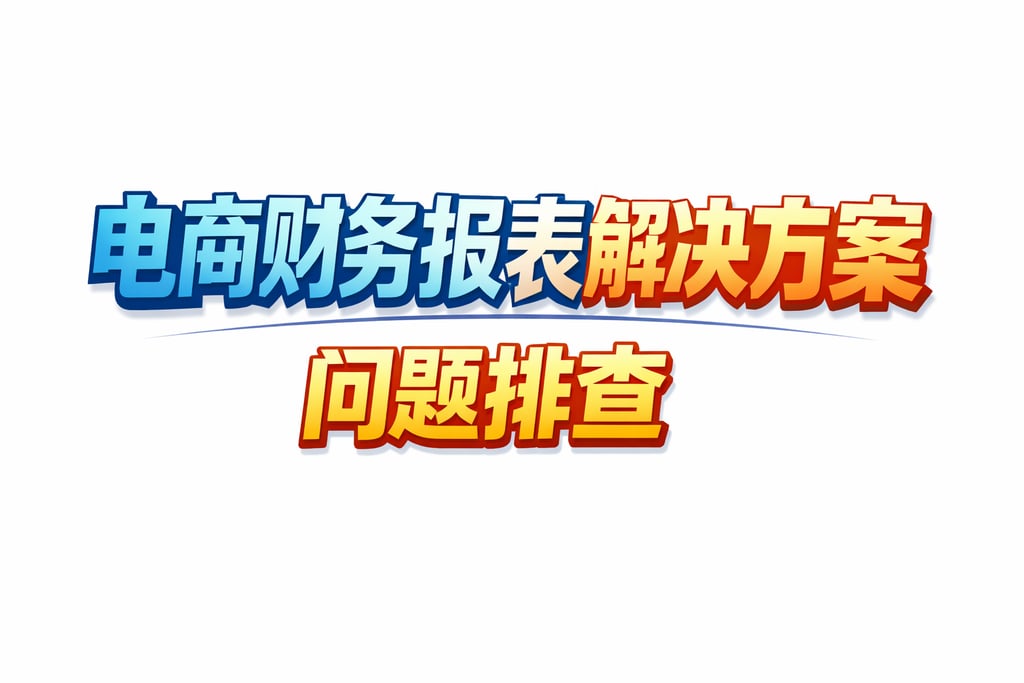 解决方案！电商财务报表解决方案，问题排查