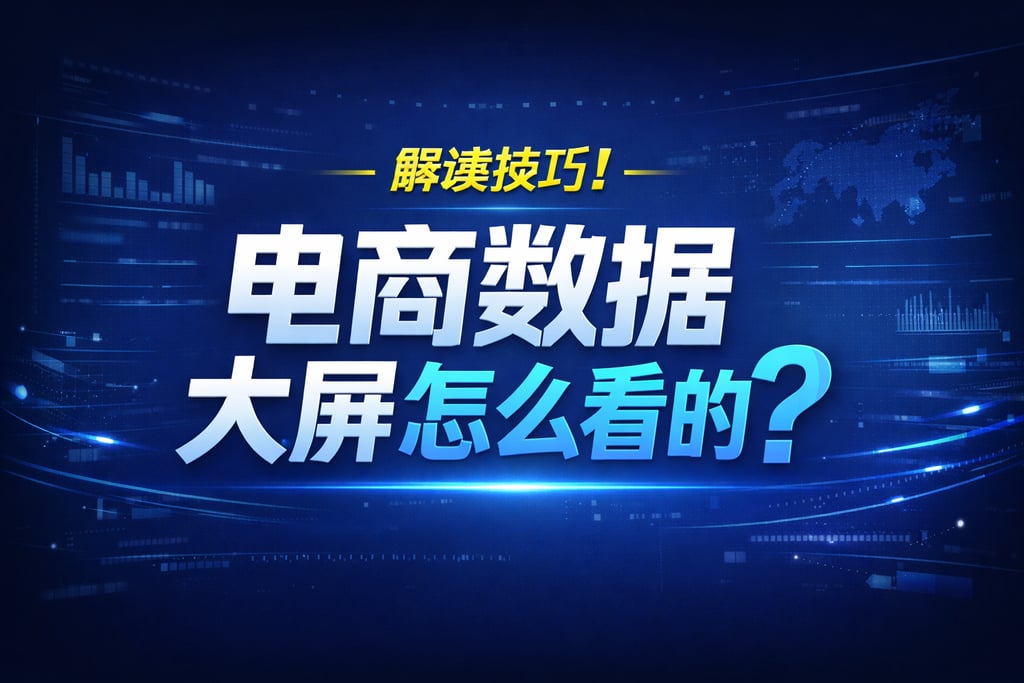 解读技巧！电商数据大屏怎么看的，指标