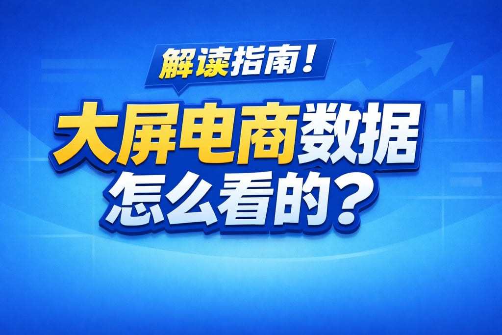 解读指南！大屏电商数据怎么看的，核心