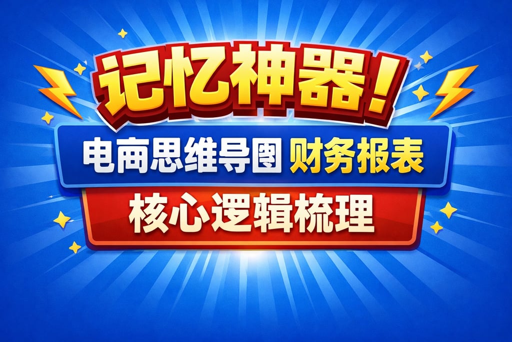 记忆神器！电商思维导图财务报表，核心逻辑梳理