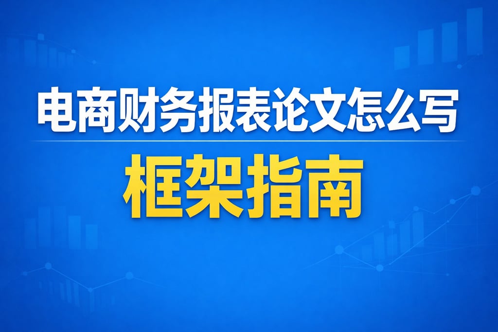 论文写作！电商财务报表论文怎么写，框架指南