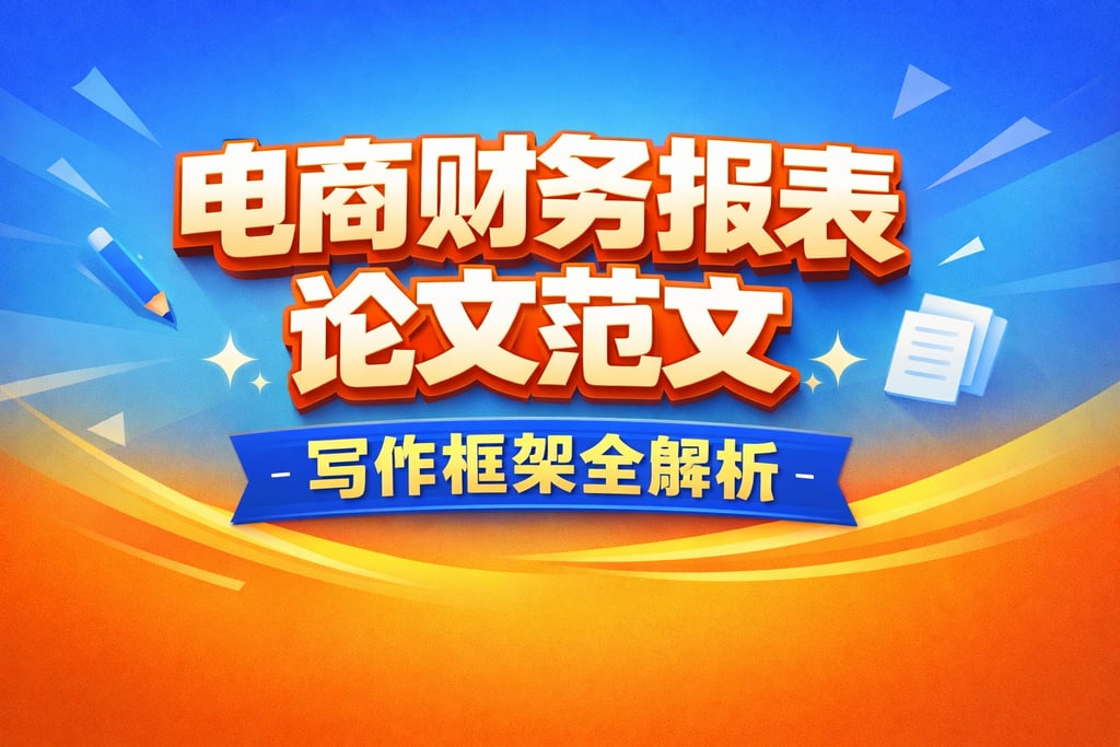 论文参考！电商财务报表论文范文，写作框架全解析