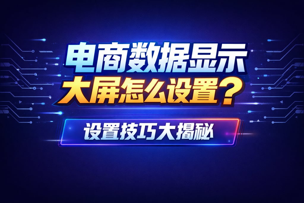 设置技巧！电商数据显示大屏怎么设置，教程
