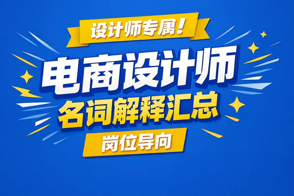 设计师专属！电商设计师名词解释汇总，岗位导向