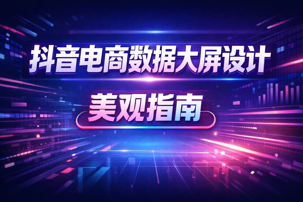 设计技巧！抖音电商数据大屏设计，美观指南