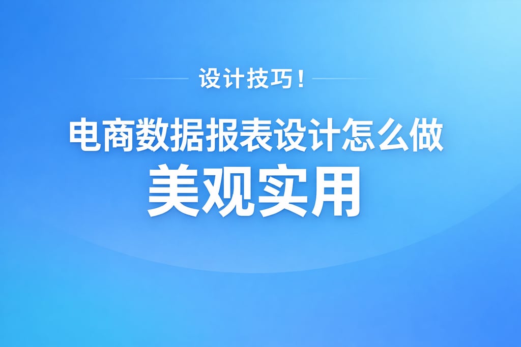 设计技巧！电商数据报表设计怎么做，美观实用
