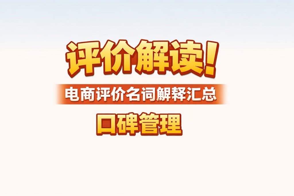 评价解读！电商评价名词解释汇总，口碑管理