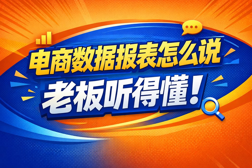 话术技巧！电商数据报表怎么说，老板听得懂