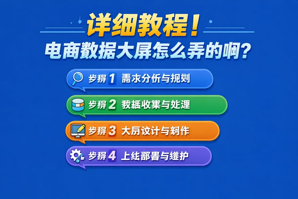详细教程！电商数据大屏怎么弄的啊，步骤