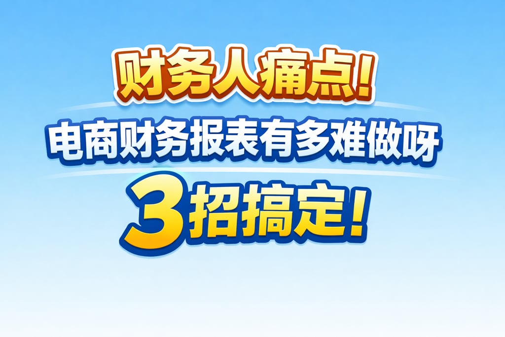 财务人痛点！电商财务报表有多难做呀，3 招搞定