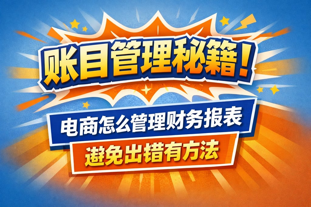 账目管理秘籍！电商怎么管理财务报表，避免出错有方法
