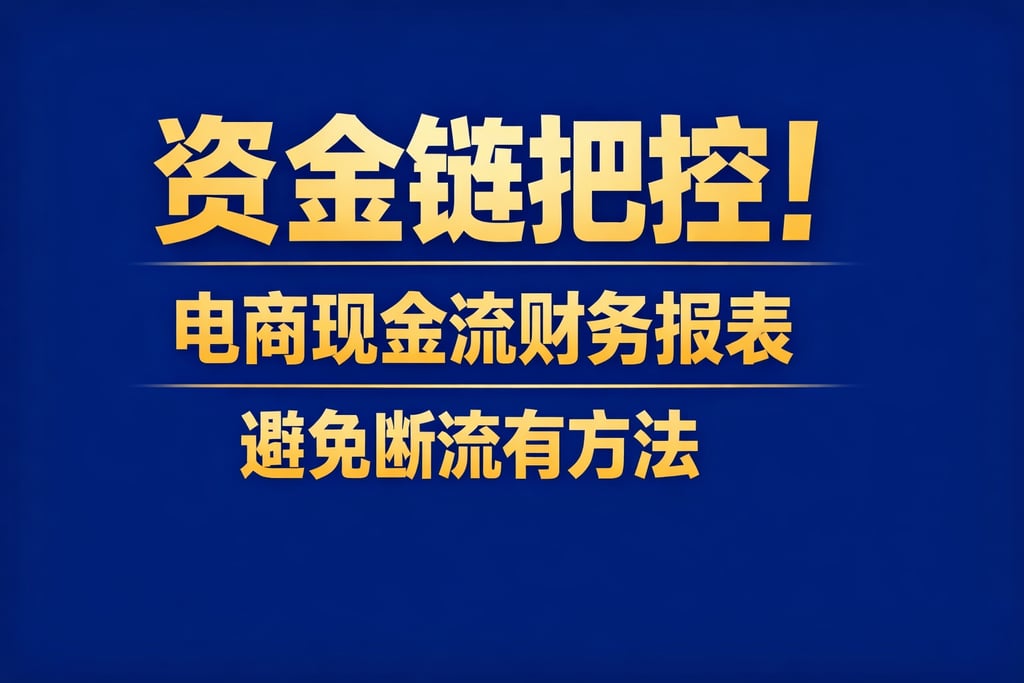 资金链把控！电商现金流财务报表，避免断流有方法