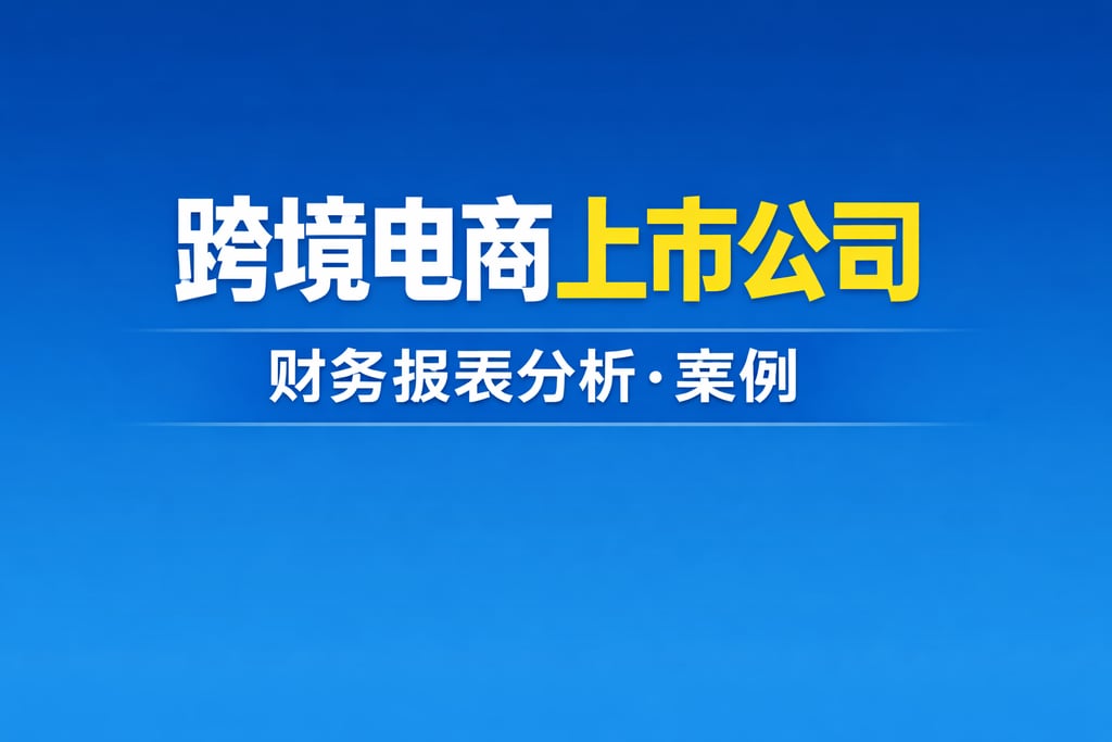跨境上市公司！跨境电商上市公司财务报表分析，案例