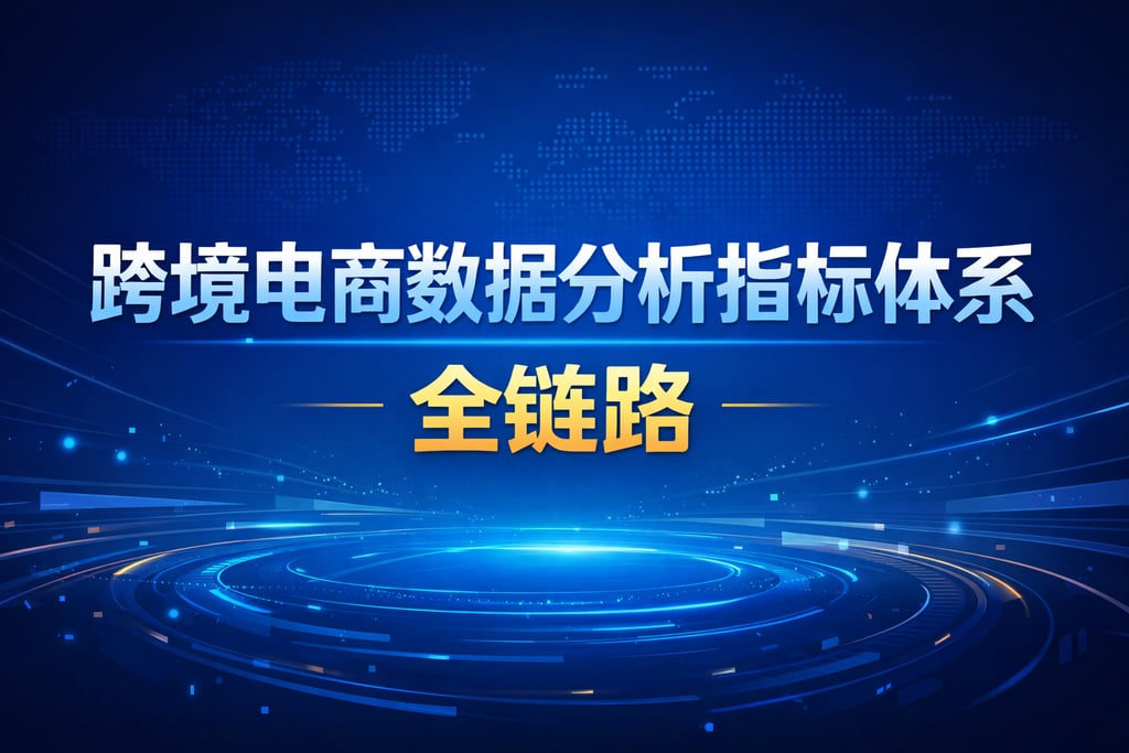 跨境体系！跨境电商数据分析指标体系，全链路