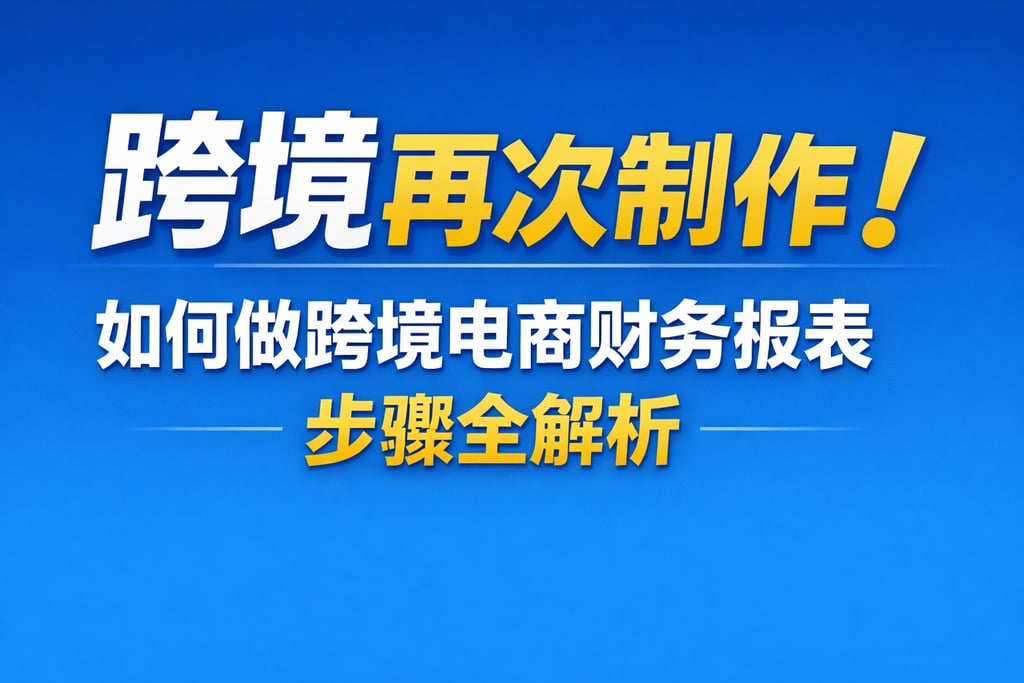 跨境再次制作！如何做跨境电商财务报表，步骤全解析