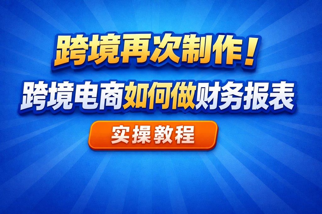 跨境再次制作！跨境电商如何做财务报表，实操