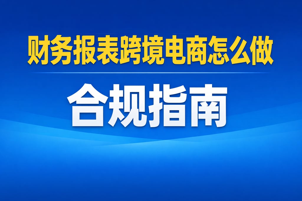 跨境制作！财务报表跨境电商怎么做，合规指南
