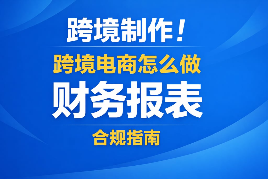 跨境制作！跨境电商怎么做财务报表，合规指南