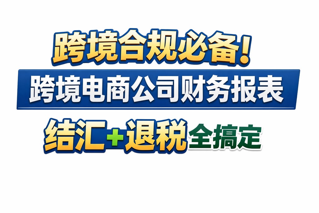 跨境合规必备！跨境电商公司财务报表，结汇 + 退税全搞定