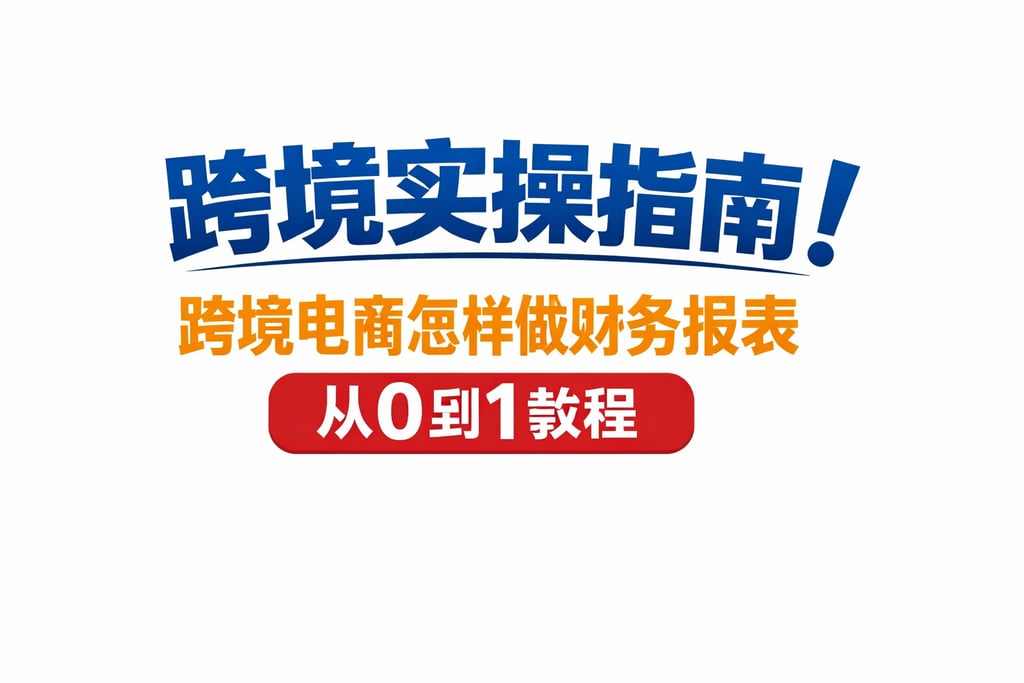 跨境实操指南！跨境电商怎样做财务报表，从 0 到 1 教程