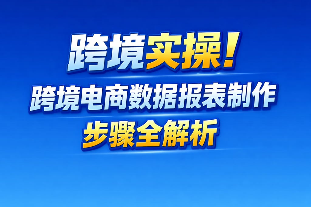 跨境实操！跨境电商数据报表制作，步骤全解析